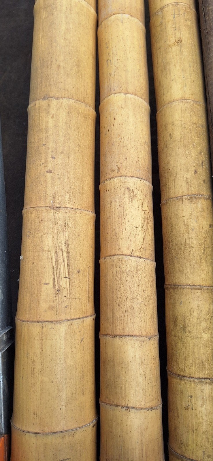 bamboe palen 2.5 meter rond 2 x 70 mm 1 x 100 mm, Ophalen, Minder dan 10 meter