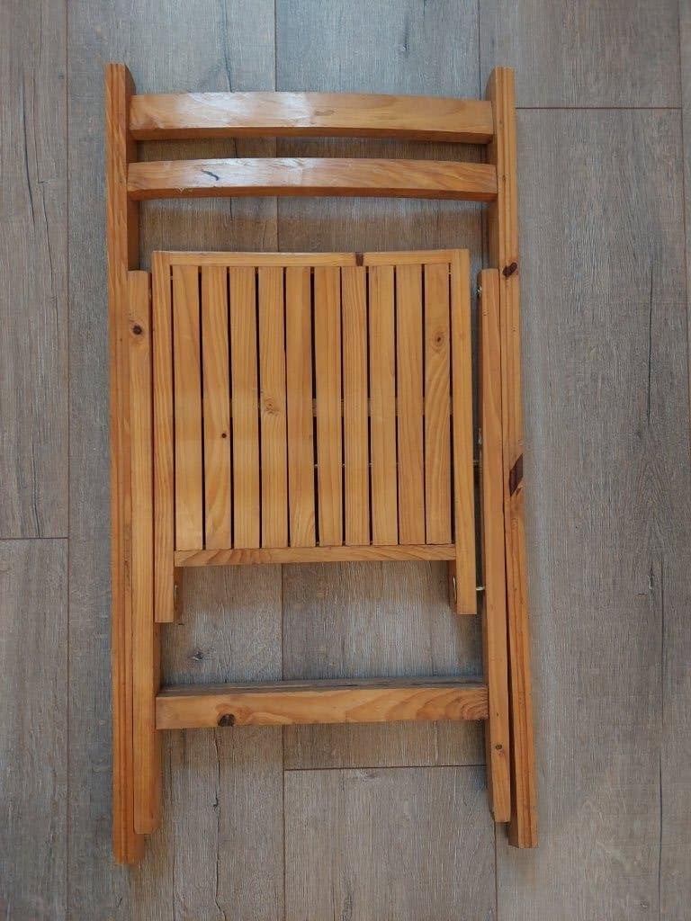 houten inklapstoel, Ophalen, Gebruikt, Bruin, Eén