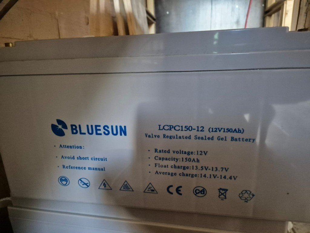 Bluesun LCPC150-12 Gel Accu - 12V 150Ah, Ophalen, Gebruikt, Universele onderdelen