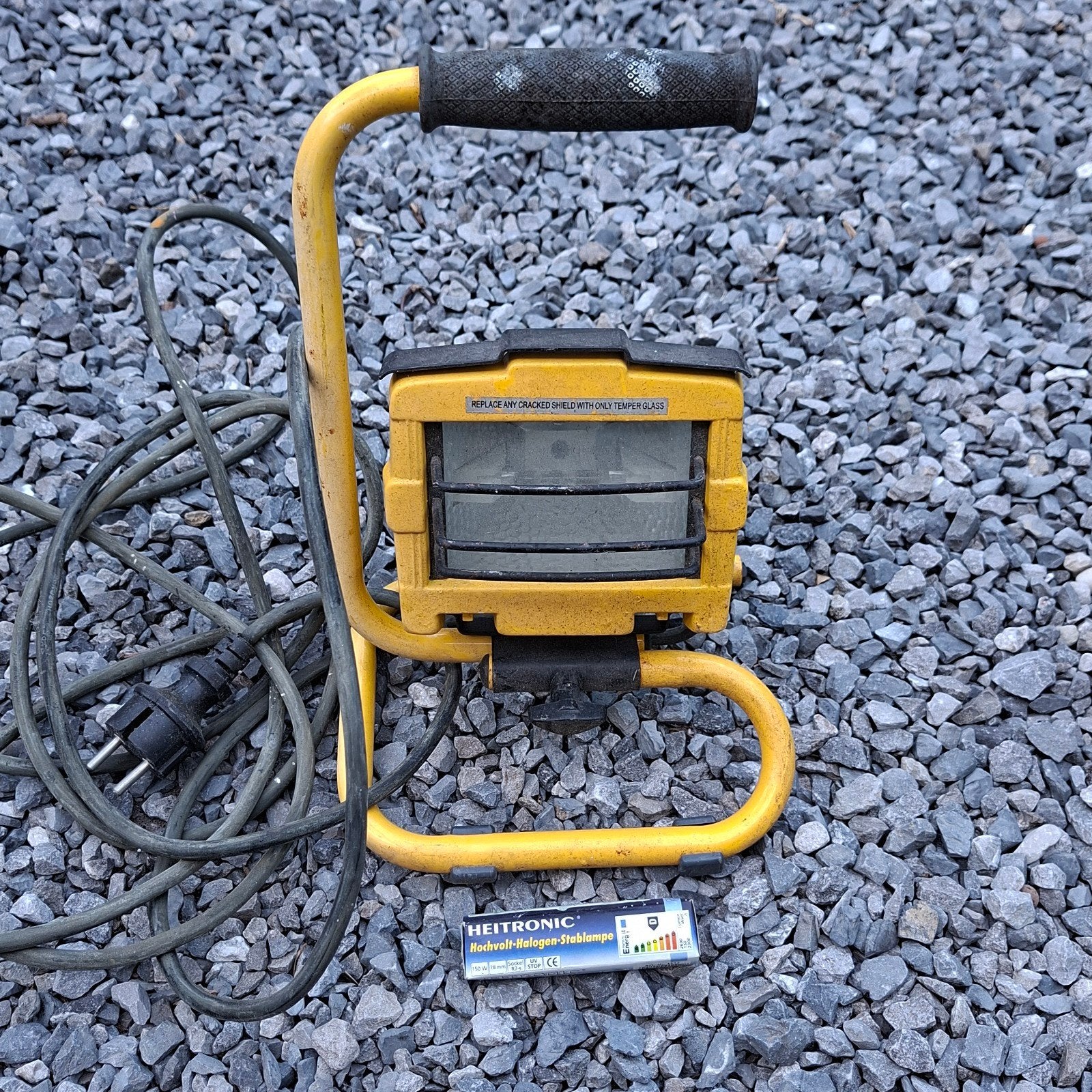 Halogeen bouwlamp 150W met statief, Doe-het-zelf en Verbouw, Bouwverlichting, Gebruikt, Met statief, Ophalen of Verzenden, Lamp met armatuur