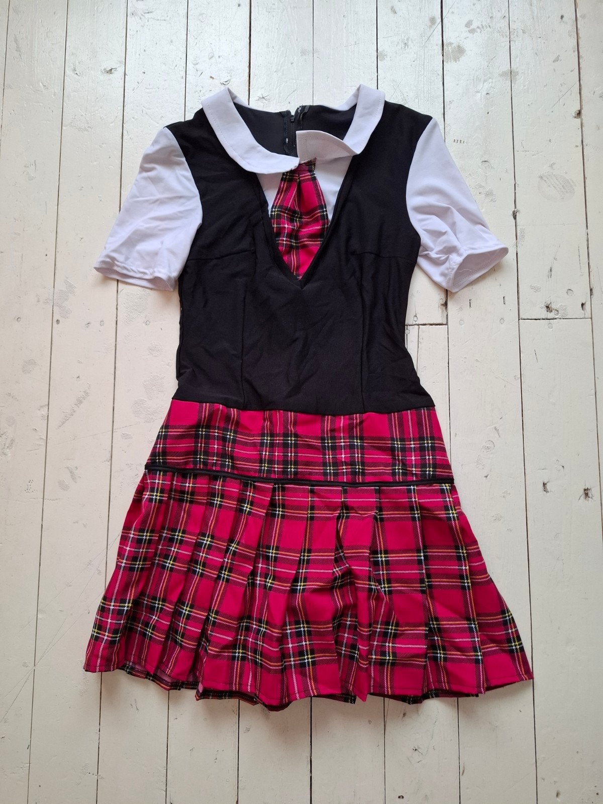 Freddy's schooluniform jurk XS - Carnaval/feestjes, Kleding | Dames, Freddy's, Carnaval, Verzenden, Zo goed als nieuw
