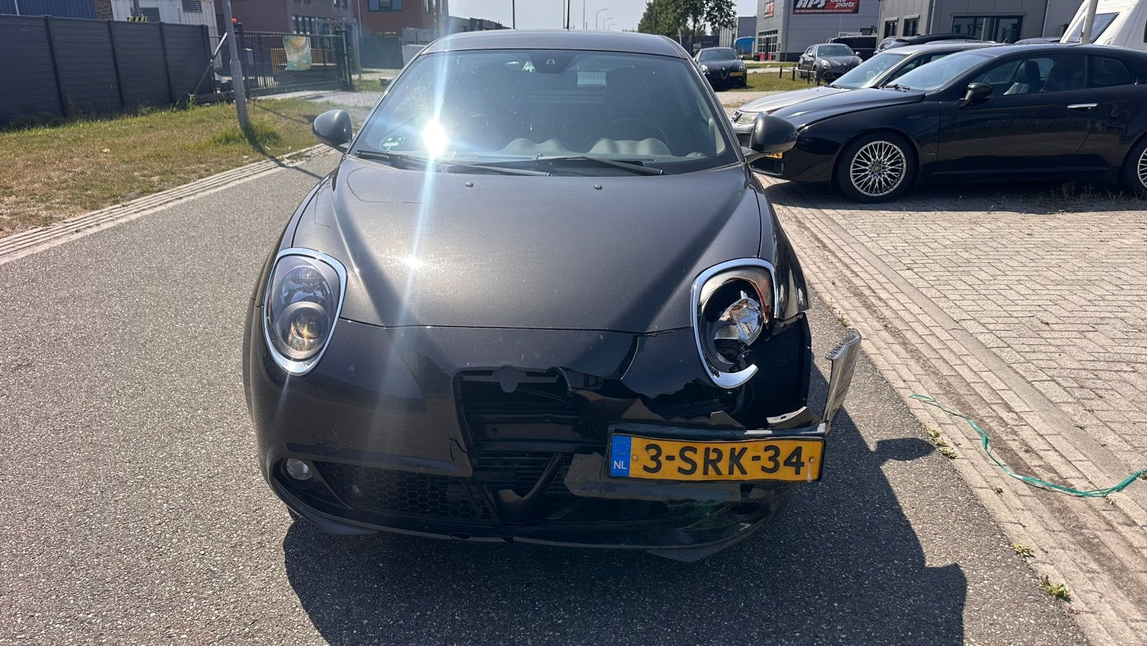 Alfa Romeo MiTo 1.3 D 62KW 2013 Grijs Facelift model, Auto's, Voorwielaandrijving, Beige, 4 cilinders, Bedrijf