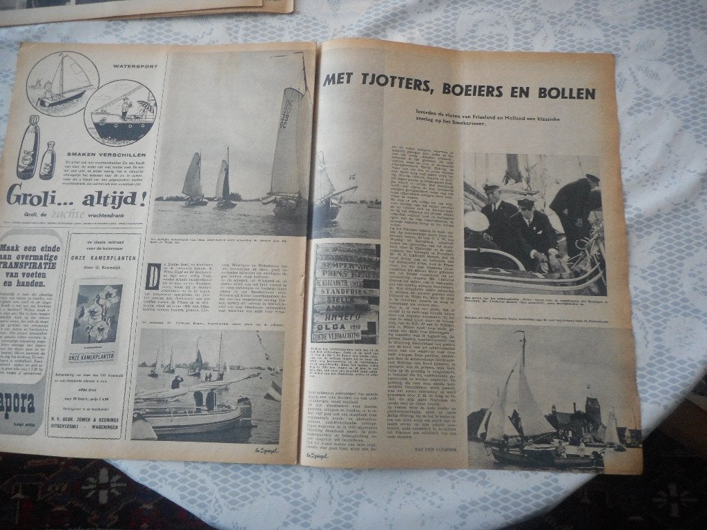 Sneekermeer. Tjotters. Boeiers en Bollen. 1960., Ophalen of Verzenden, 1960 tot 1980, Nederland, Knipsel(s)