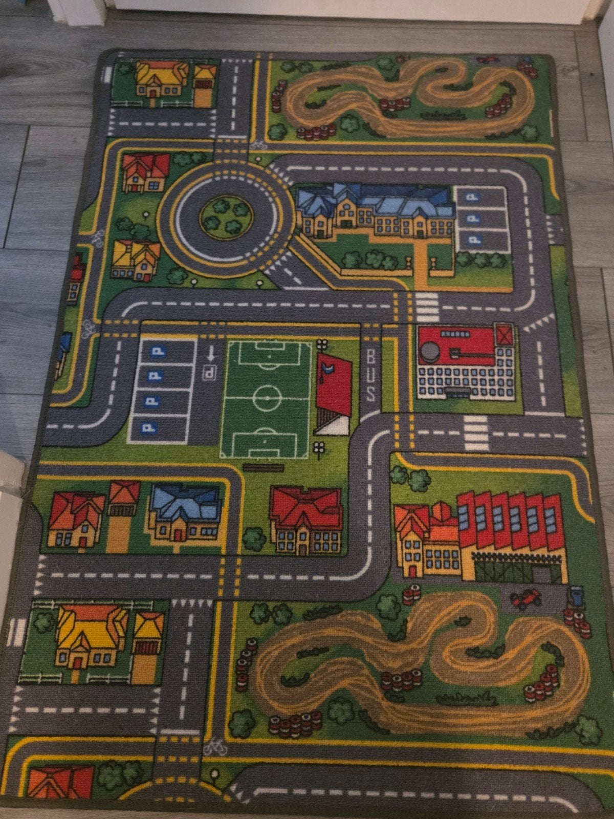 Verkeerskleed / Speelkleed Stad 120x80 cm, Ophalen, Gebruikt