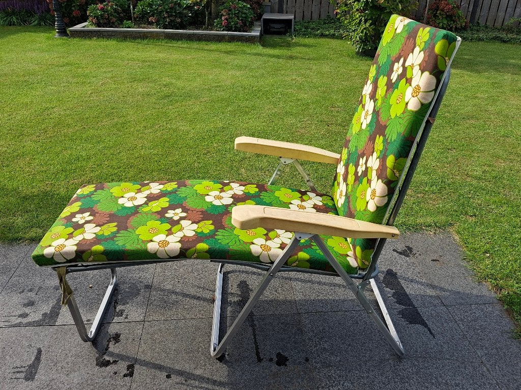 2 aluminium verstelbare ligstoelen, Ophalen of Verzenden, Zo goed als nieuw, Aluminium, Inklapbaar