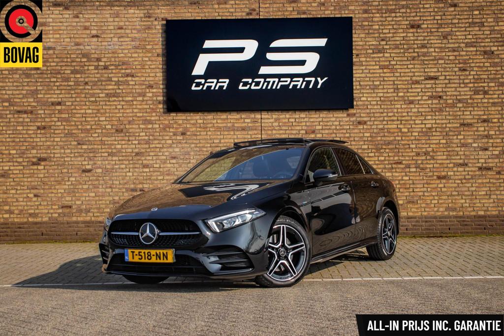 Mercedes A-klasse 250e AMG-Line, Pano, Burmester, Half Leder, Parkeerassistent, Gebruikt, 4 cilinders, Met garantie (alle)
