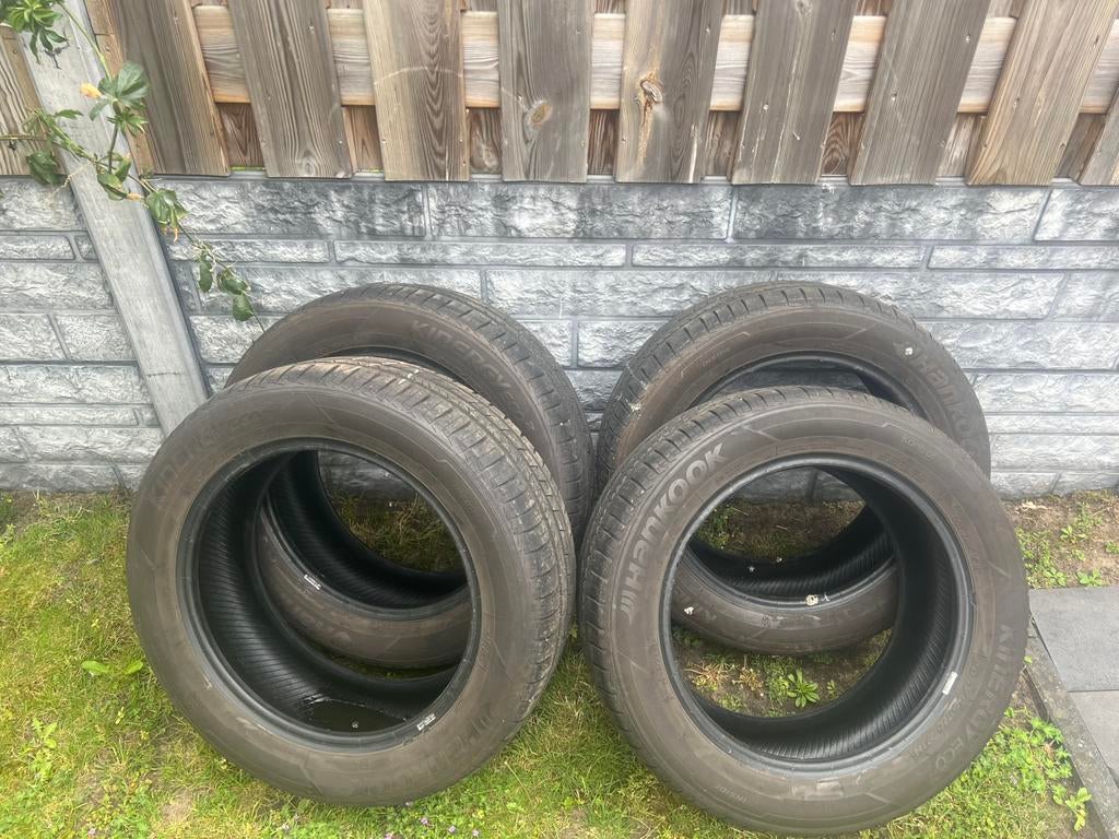 4 zomerbanden 205 55 16, Gebruikt, 16 inch, Band(en), Personenwagen