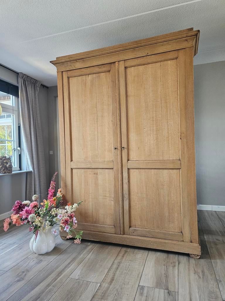 Brocante XL kledingkast demontabel, Met deur(en), The restyle store, 200 cm of meer, .