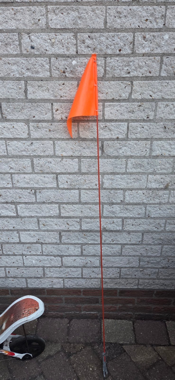 Veiligheidsvlaggetje voor kinderfiets - Oranje, Ophalen, Gebruikt