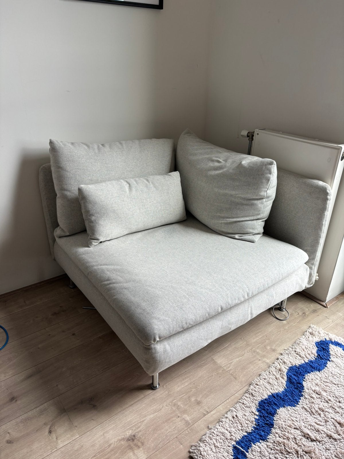 Ikea Söderhamn bankje hoekelement Gunnared beige, Huis en Inrichting, Ophalen, Eenpersoons, Minder dan 75 cm, Zo goed als nieuw