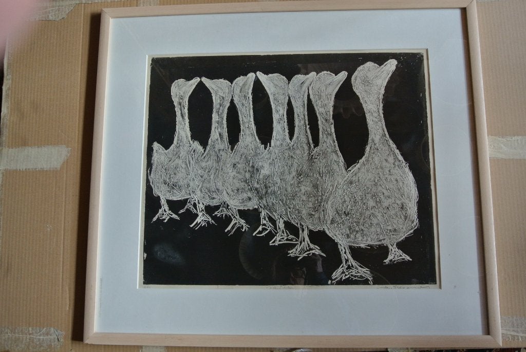 jan bezemer litho Ganzenpas, Ophalen of Verzenden