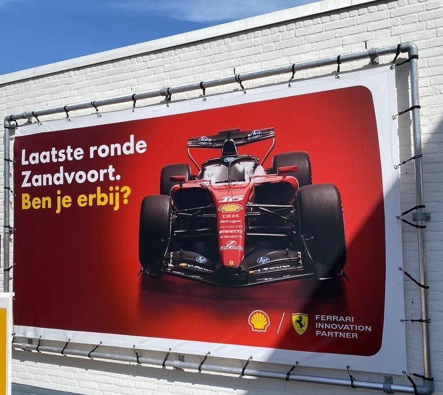 Spandoek 200 cm bij 350 cm Zandvoort F1 Dutch GP, Ophalen, Gebruikt