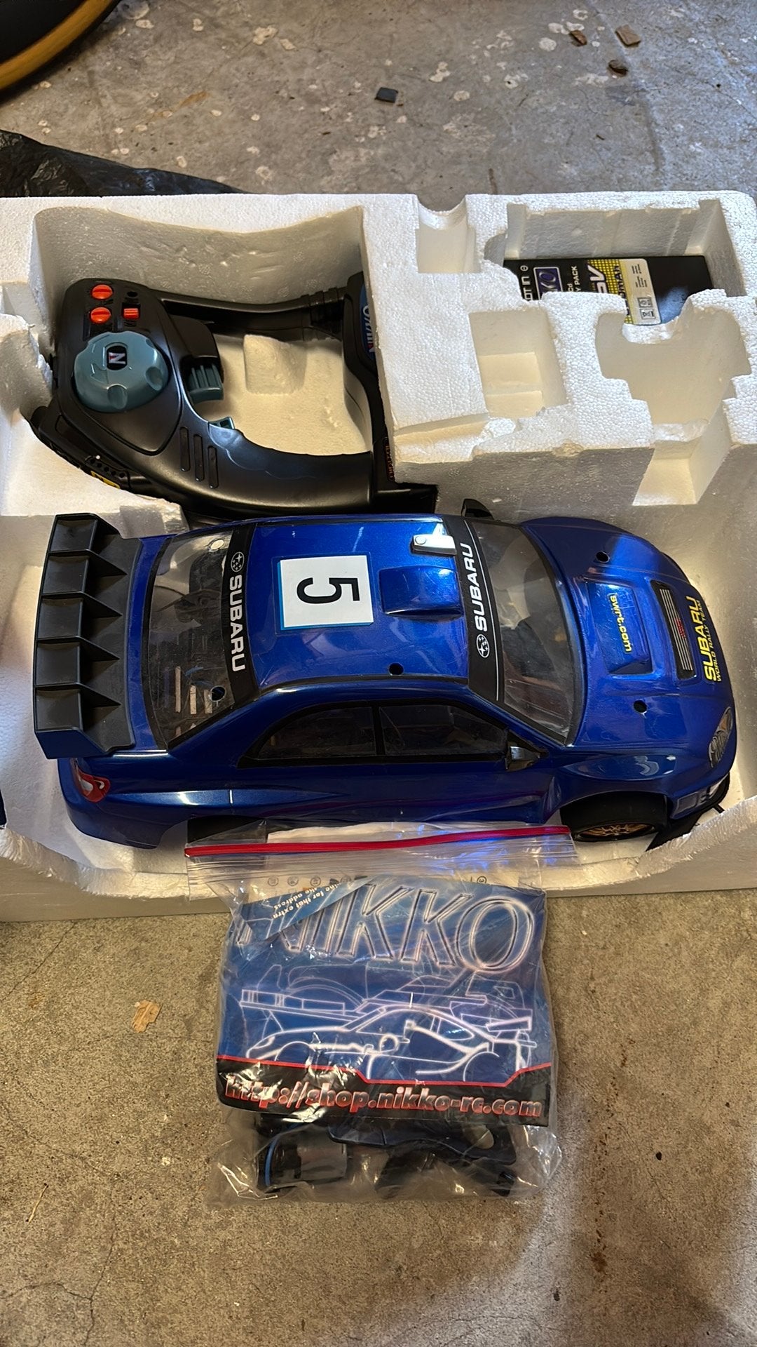 Nikko rc-auto Subaru Impreza wrc 1:14 incompleet, Elektro, Gebruikt, Schaal 1:14, Ophalen of Verzenden