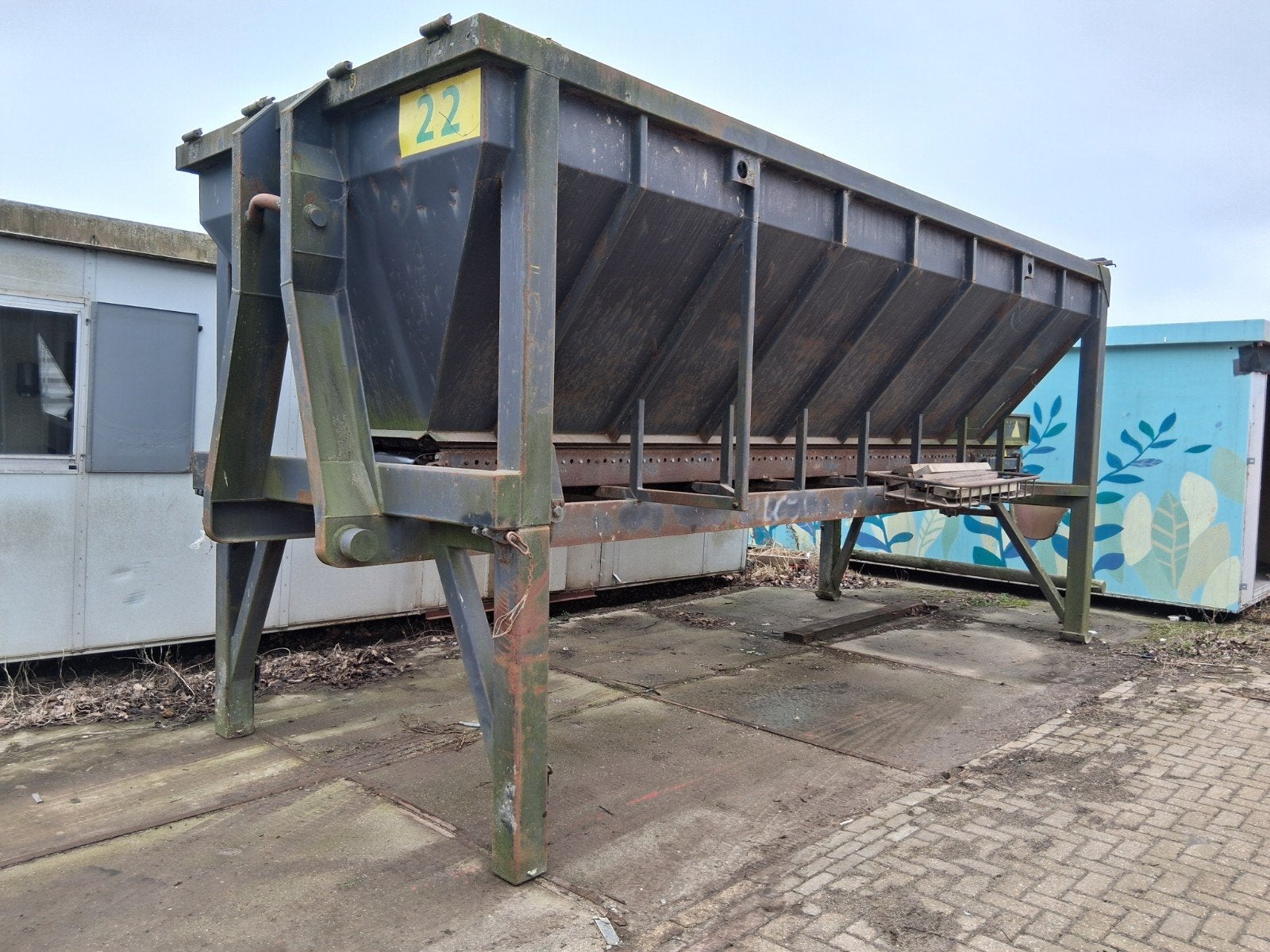Bulk container haakarm 15m3 met transportband, Ophalen of Verzenden
