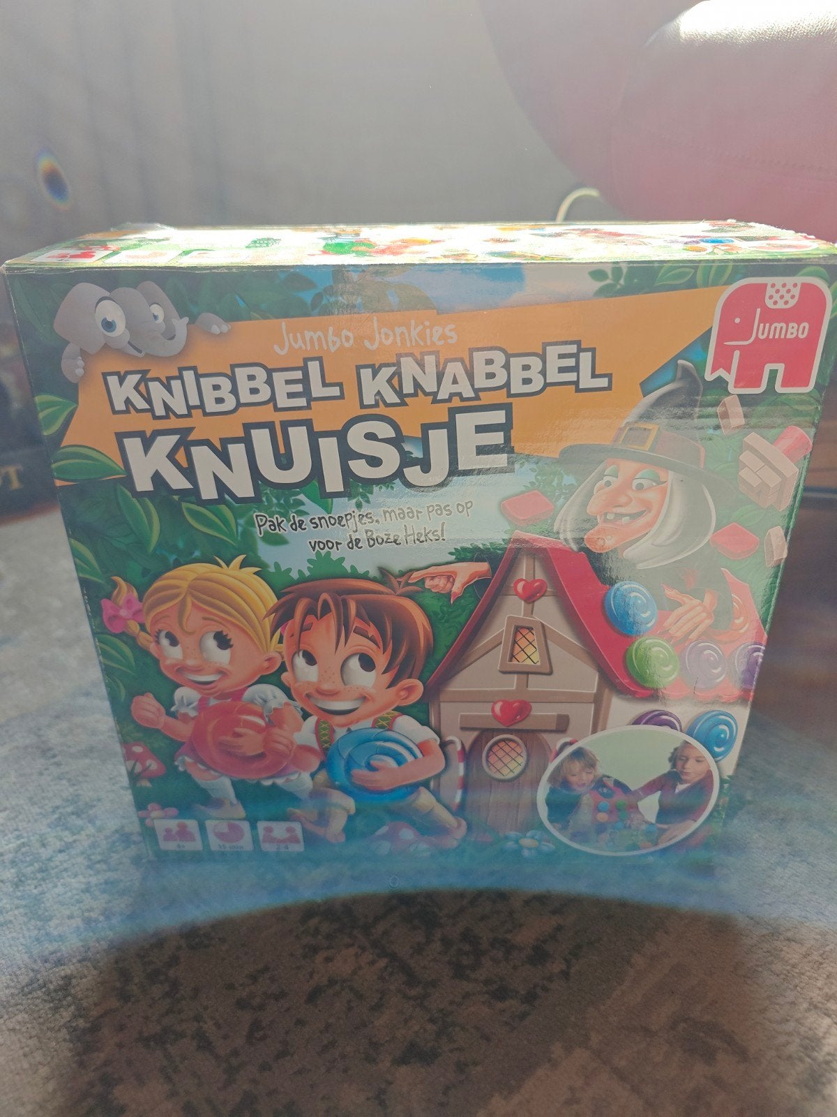 Jumbo Gezelschapsspel Knibbel Knabbel Knuisje Bordspel, Drie of vier spelers, Ophalen of Verzenden, Zo goed als nieuw, Jumbo