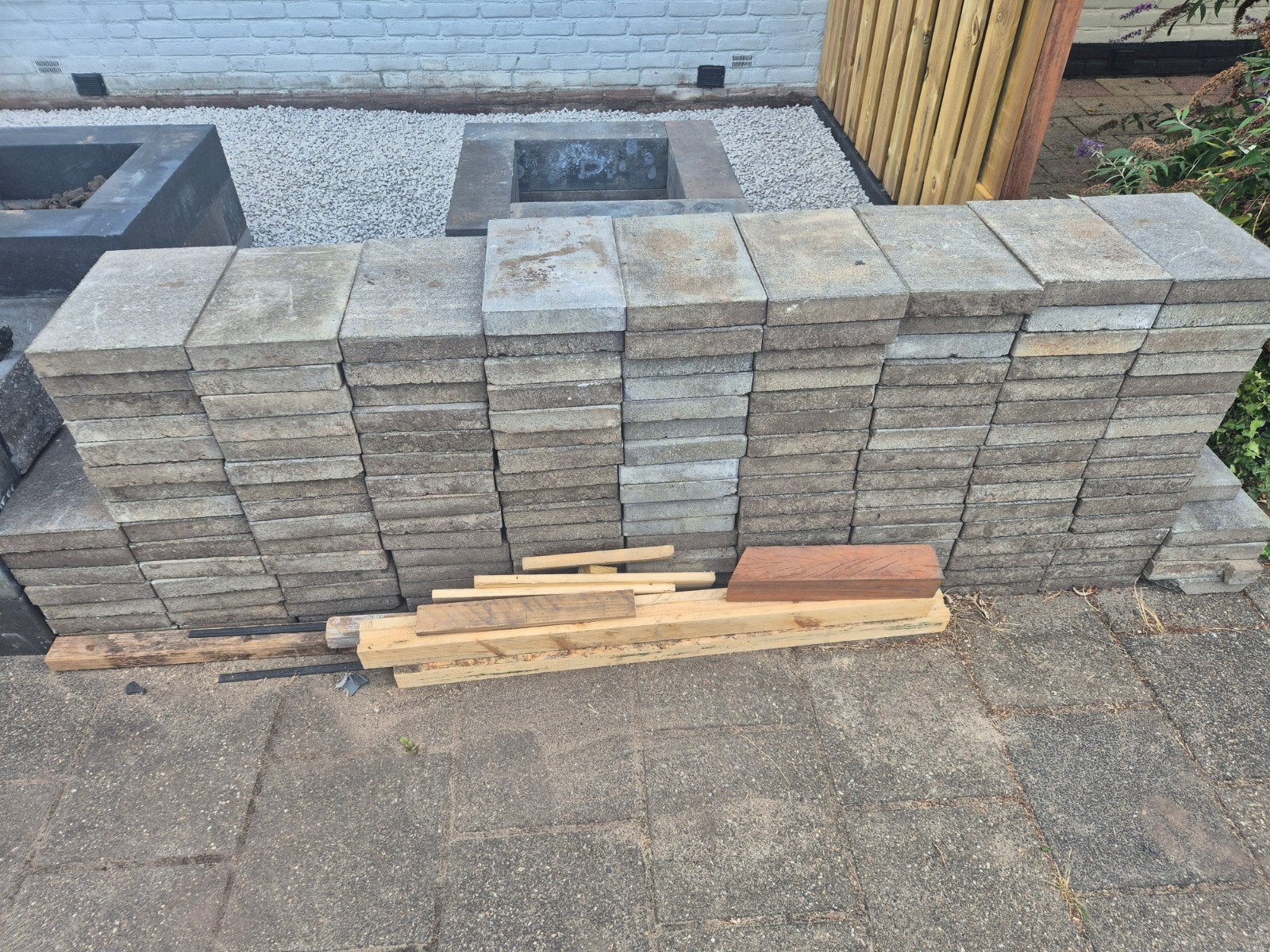 tuin tegels, Ophalen, Gebruikt, Beton, Terrastegels