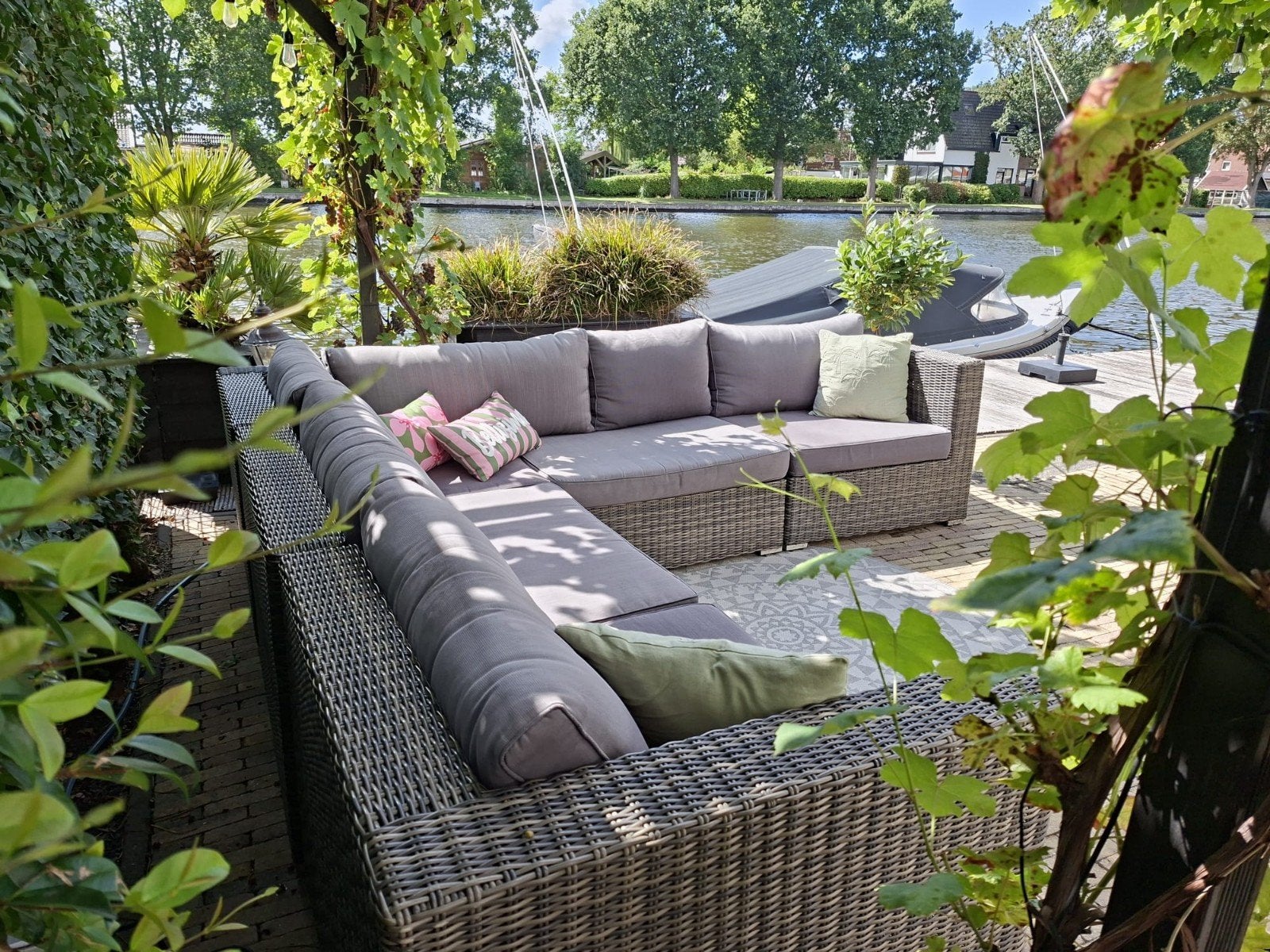 Loungeset  3.20 x 3.20, Ophalen, 5 zitplaatsen, Kunststof, Gebruikt