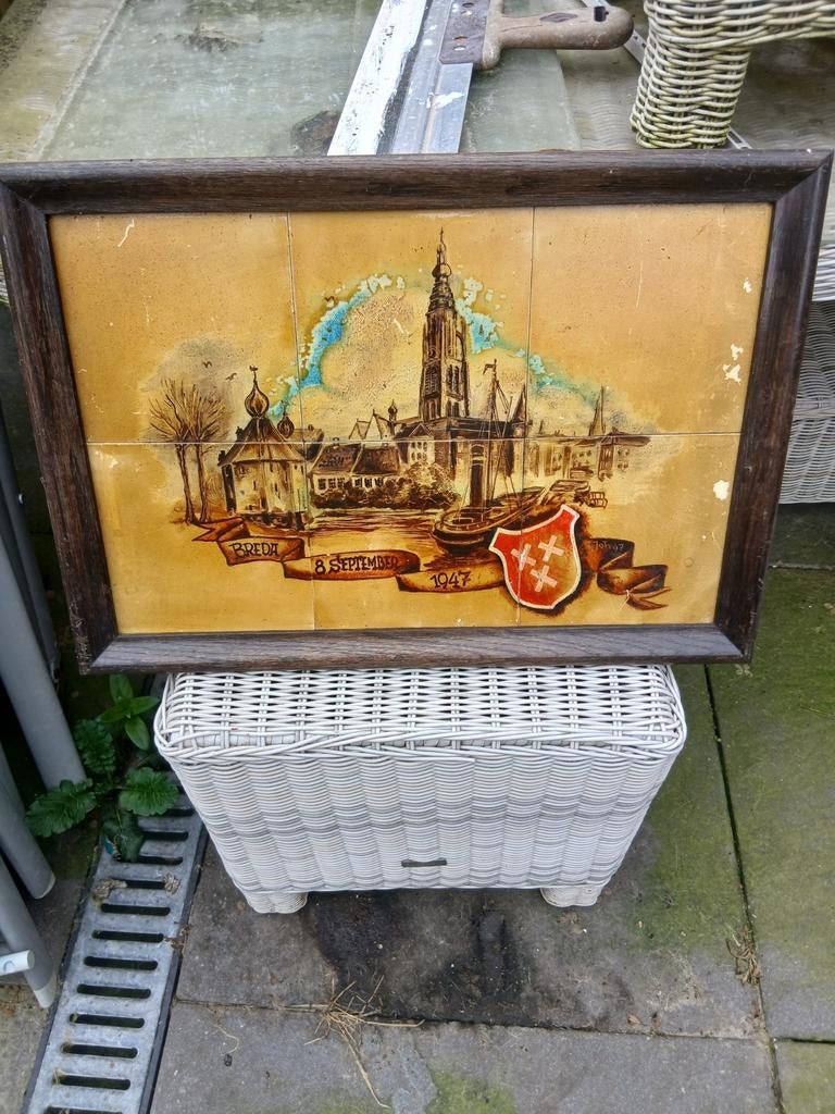 Breda  tegelbord 1947, Antiek en Kunst, Ophalen