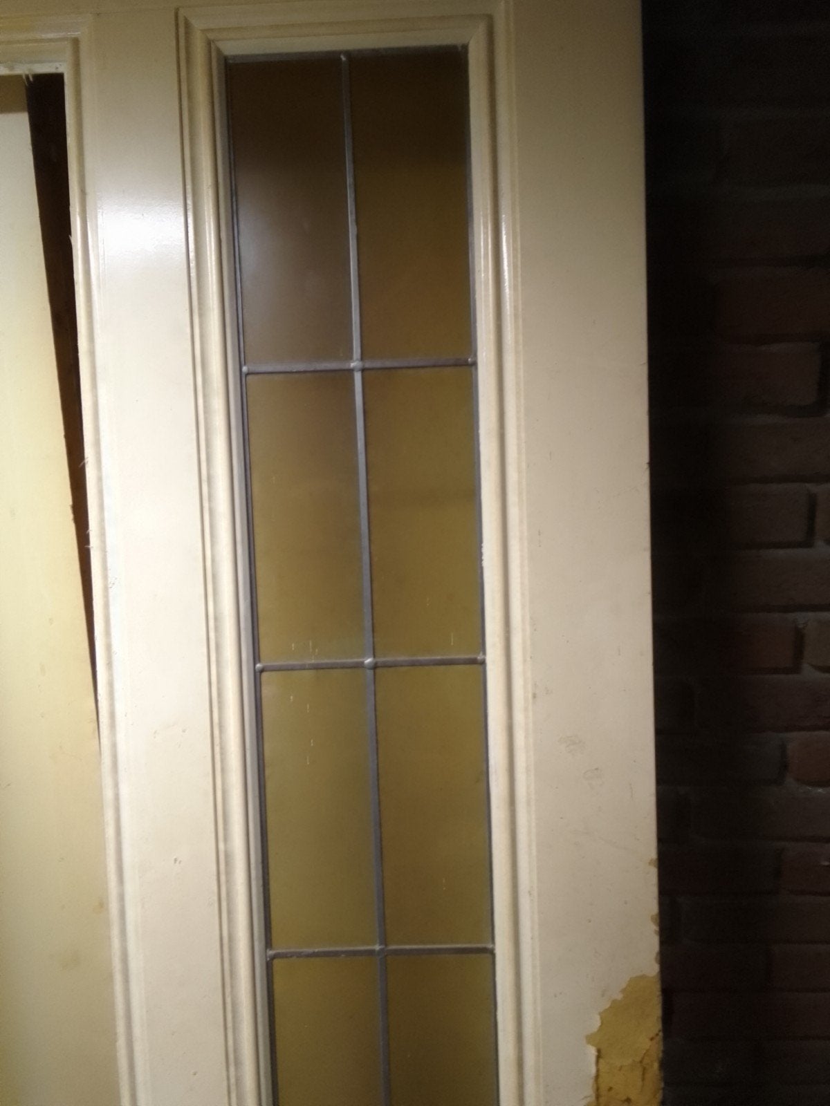 glas in lood voor een binnendeur, Ophalen, Gebruikt, Binnendeur, Glas