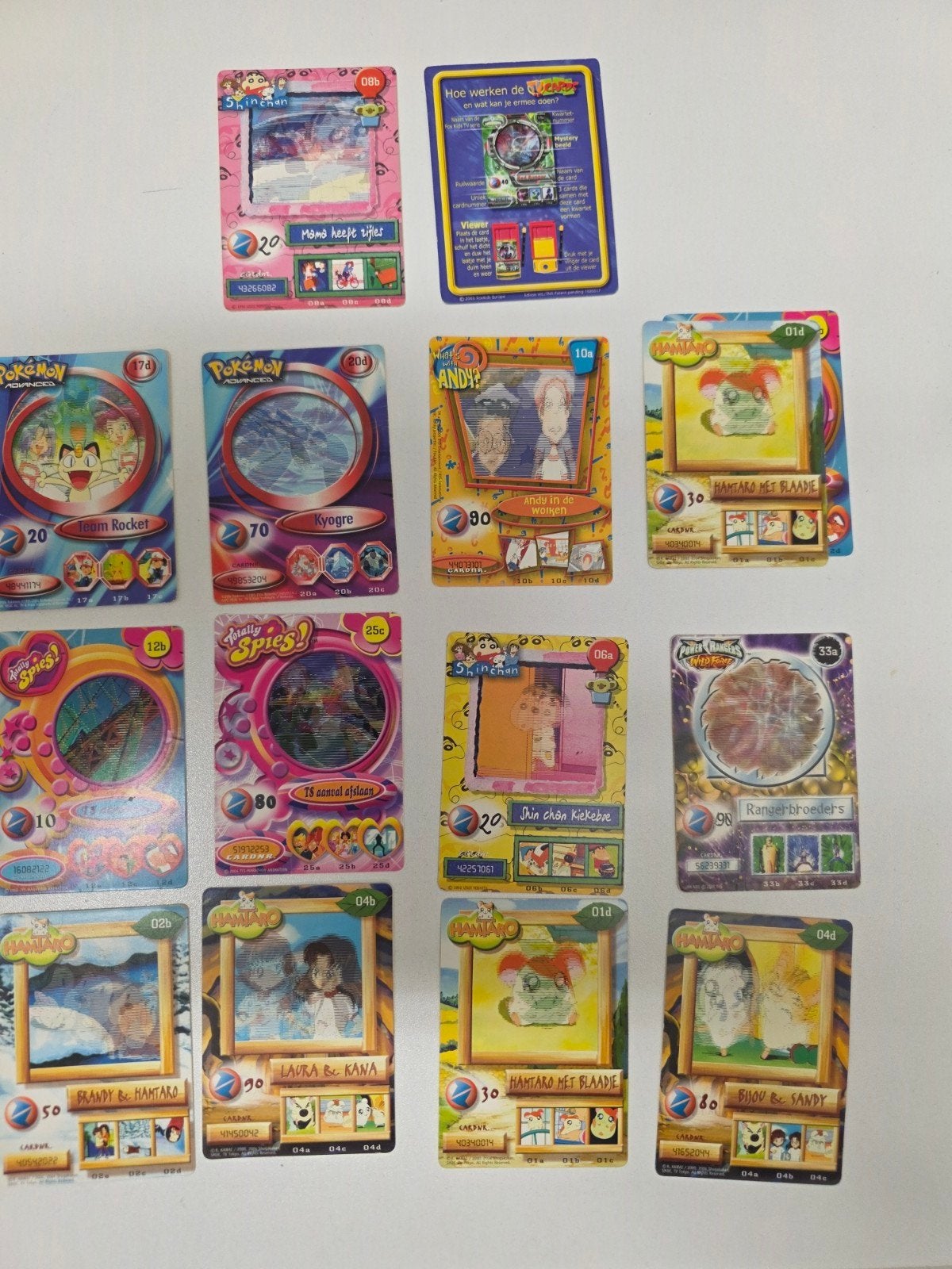 15 verzamelkaarten van FOX KIDS 2003-2004, Ophalen of Verzenden, Zo goed als nieuw, Losse kaart