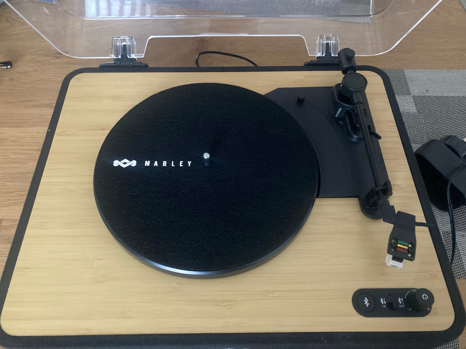 HOUSE OF MARLEY Revolution Bluetooth Platenspeler Bruin, Audio, Tv en Foto, Platenspelers, Ophalen, Zo goed als nieuw, Platenspeler