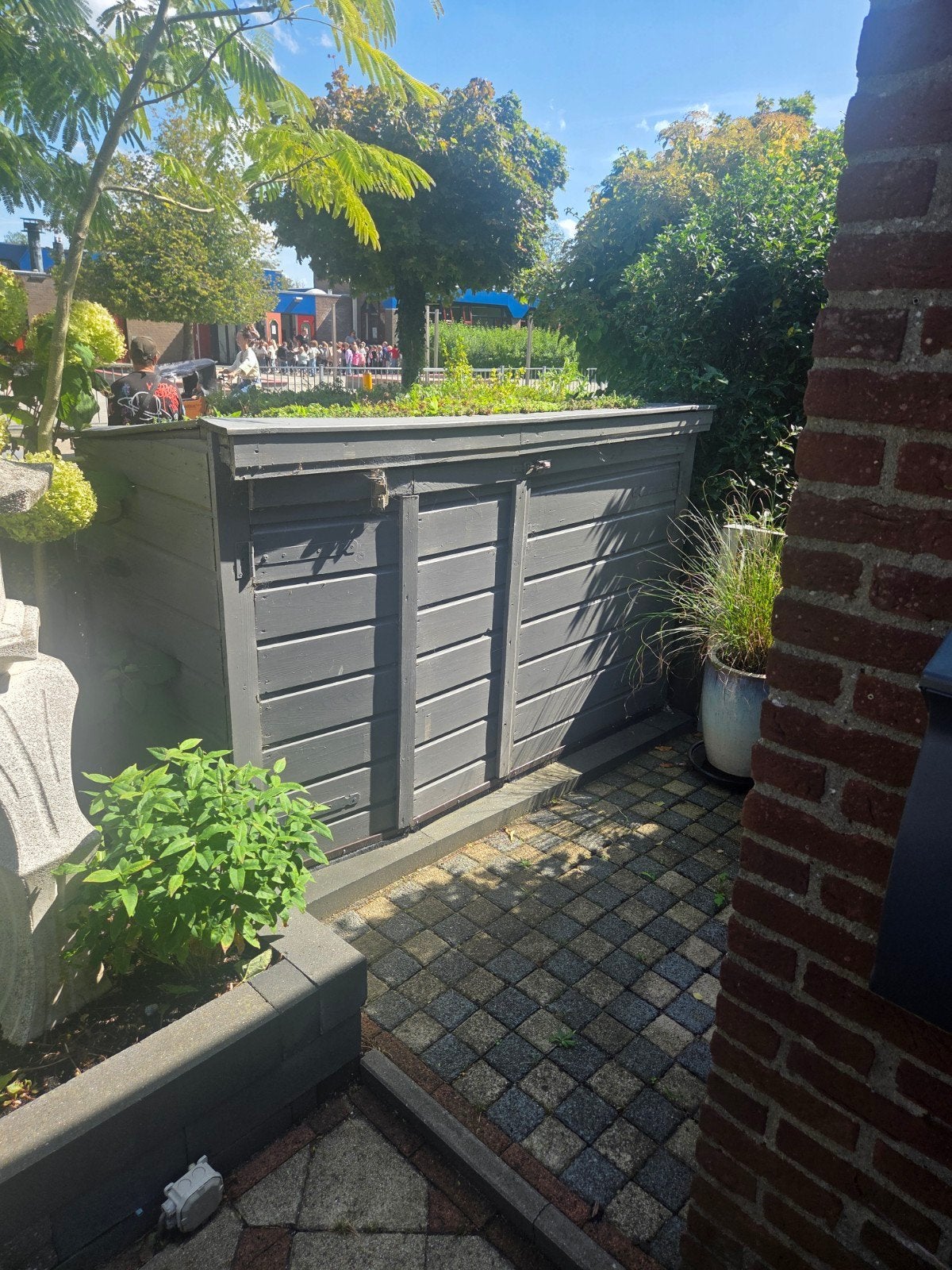 houten berging met groen dak, Ophalen, Gebruikt, Hout, Overige typen