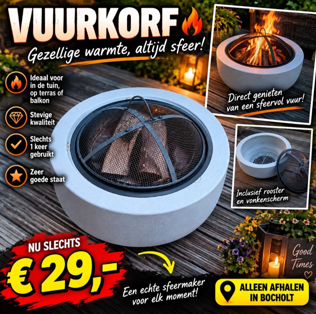 Sfeervolle Vuurkorf - Zo goed als nieuw, Ophalen, Zo goed als nieuw, Vuurkorf