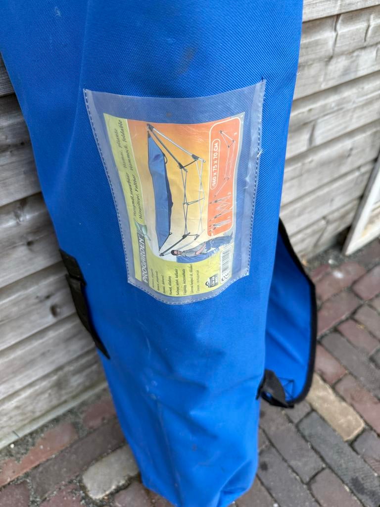 Opvouwbare Hangmat met Standaard - PROGARDEN, Ophalen, Binnen, Zo goed als nieuw, Met standaard