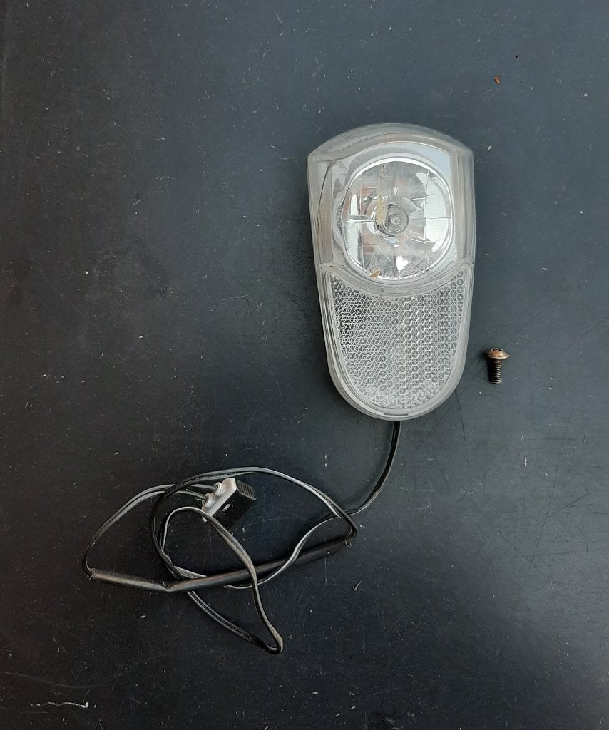 Koplamp Move Galaxy met Aansluitkabel en Stekker Kleur Grijs, Fietsen en Brommers, Fietsonderdelen, Ophalen, Elektrische fiets
