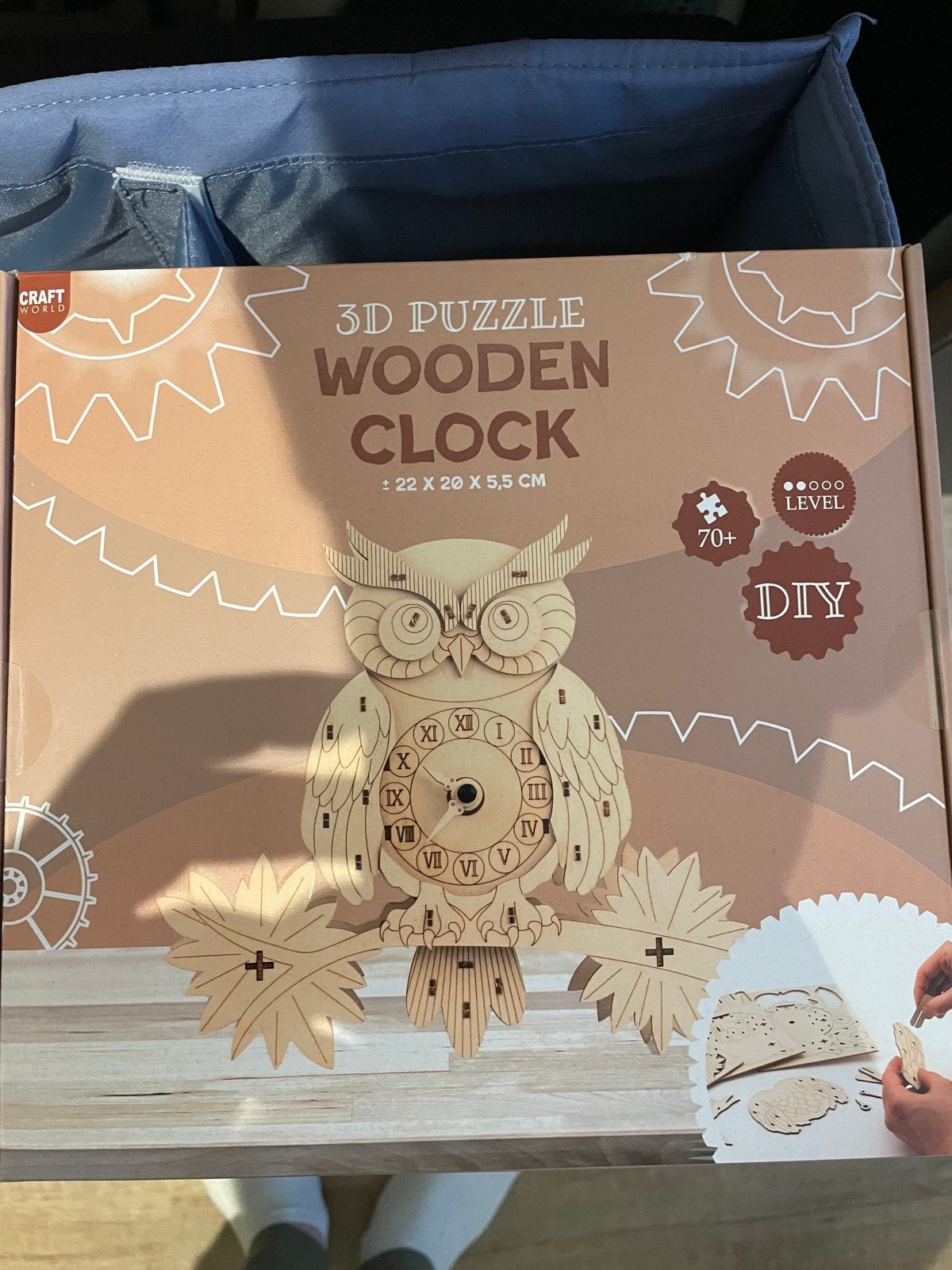 Houten Uil Klok 3D Puzzel - DIY Knutselset, Dieren, Nieuw, Educatief, Overige merken