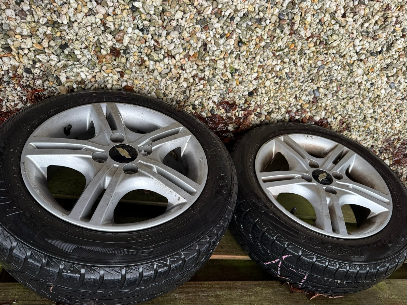 Velgen chevrolet spark steek 4x100, Ophalen, Gebruikt