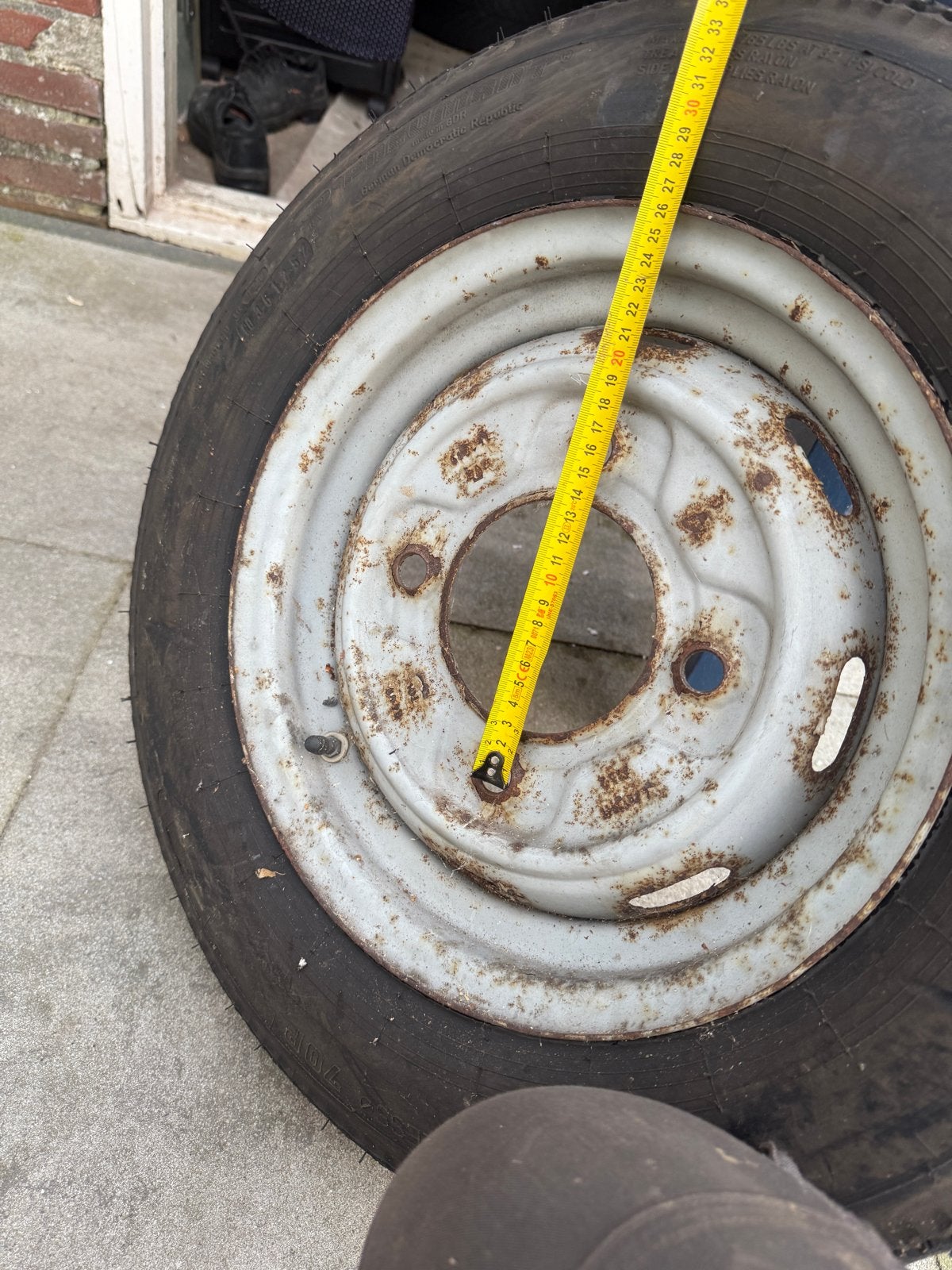 Gebruikte band met velg - 5_20-13 tubeless 70p, Ophalen, Gebruikt