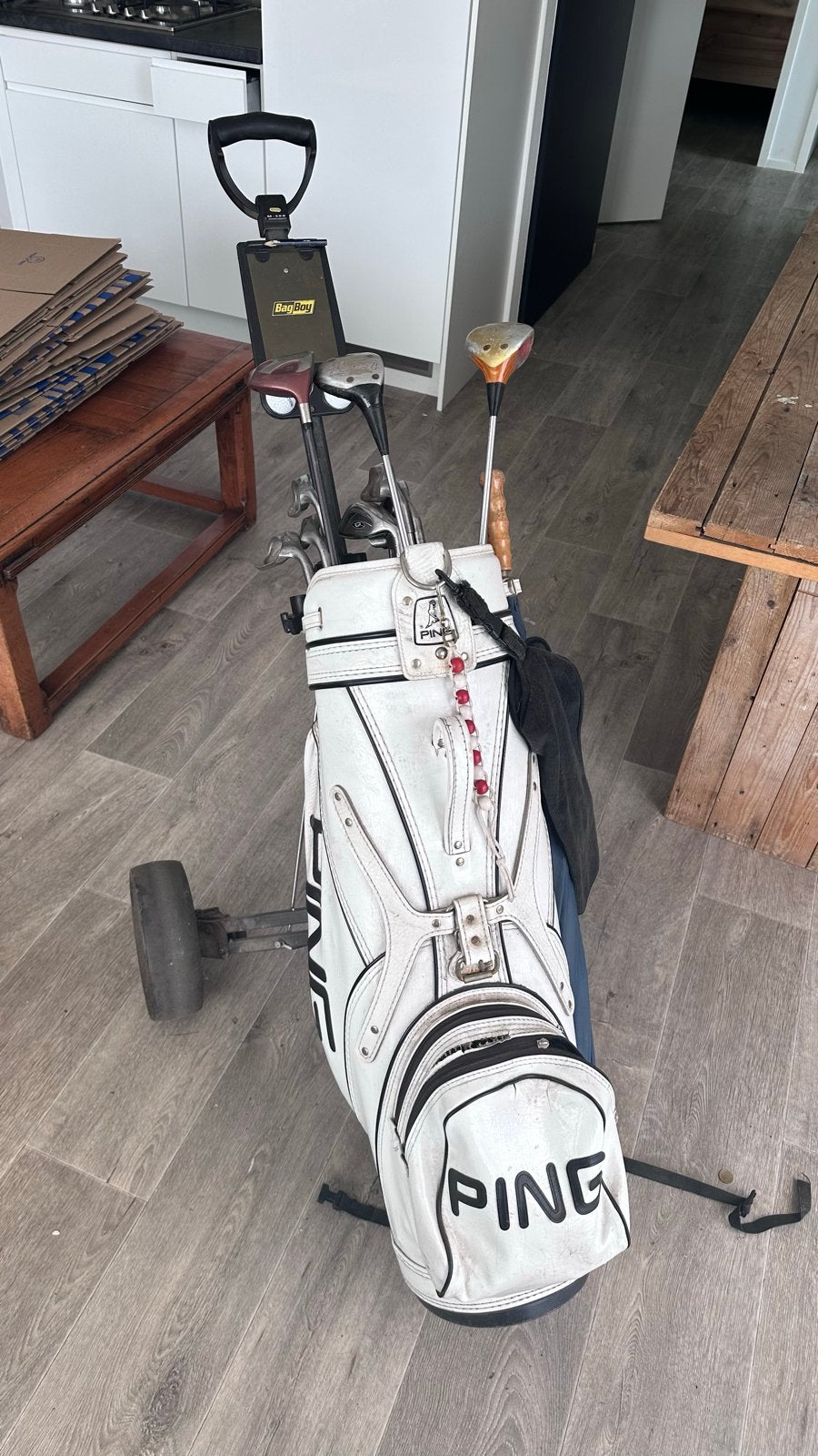 Complete Golfset: PING Tas, Clubs en Golftrolley, Sport en Fitness, Ophalen, Gebruikt, Set, Ping
