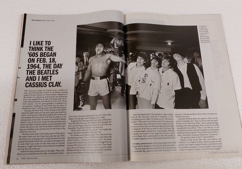 Muhammad Ali TIME MAGAZINE 2016 Tijdschrift Beatles, Verzamelen, Time, Gebruikt, Verzenden, NvT