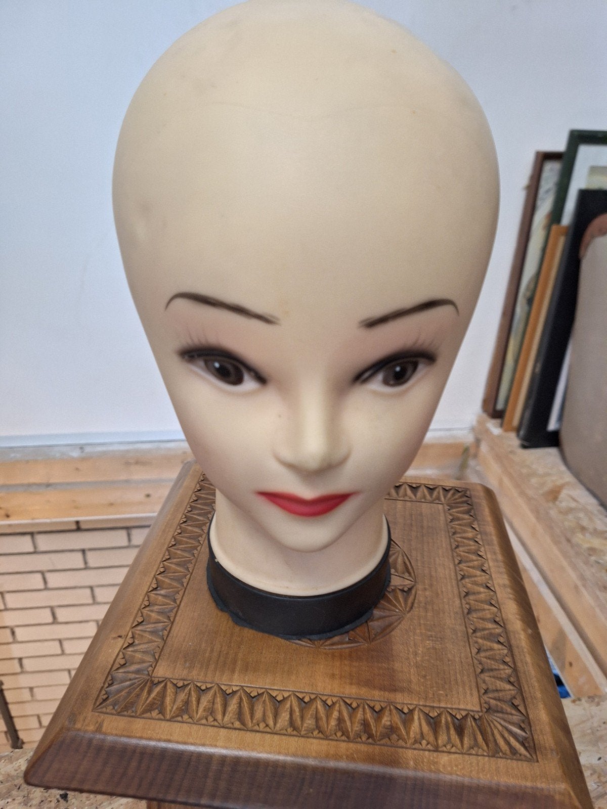 Vintage etalagepop hoofd - Mannequin hoofd, Ophalen of Verzenden