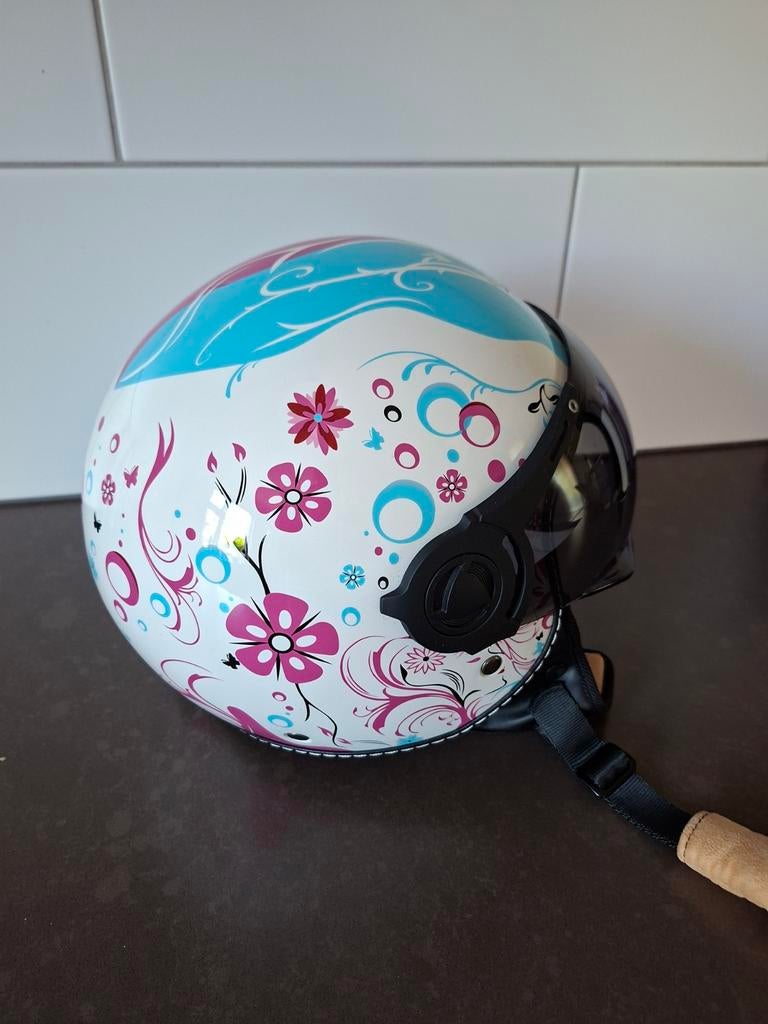 Leuke helm, maat 59-60, L, Fietsen en Brommers, Fietsaccessoires | Fietshelmen, Ophalen, Zo goed als nieuw, L, Dame