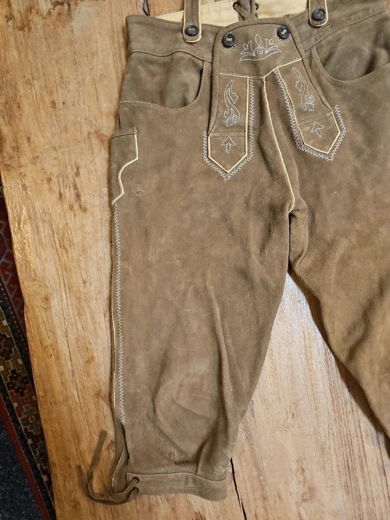 Lederhosen kinderen bruin, Jongen of Meisje, Djt@dejuistetoon.eu, Ophalen of Verzenden, Zo goed als nieuw