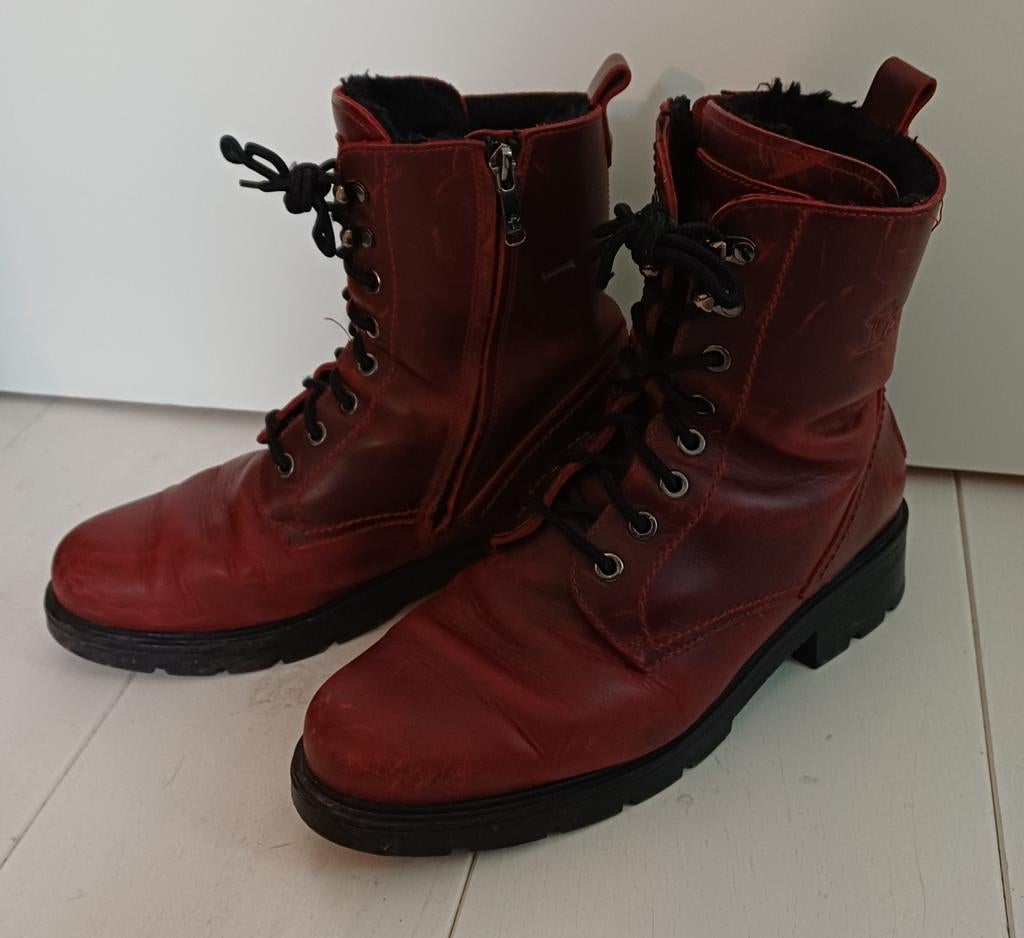 Z.g.a.n. Panama Jack enkellaarzen/boots rood 40., Ophalen, Zo goed als nieuw, Rood