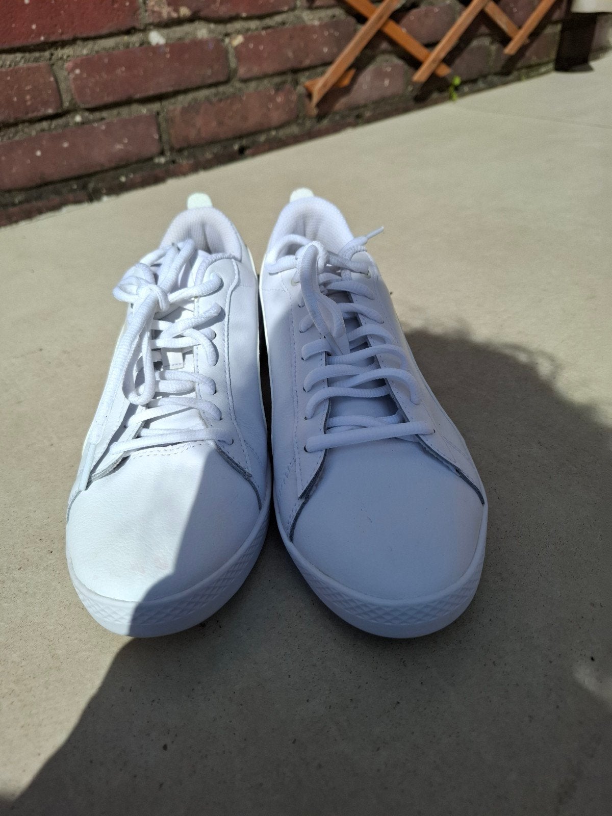 Puma Smash V2 Witte Sneakers – Maat 40, Puma, Wit, Ophalen of Verzenden, Sneakers of Gympen
