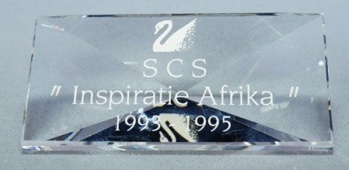 Swarovski plaquette 1993-1995 Inspiratie Afrika, Verzamelen, Swarovski, Ophalen of Verzenden, Nieuw, Figuurtje