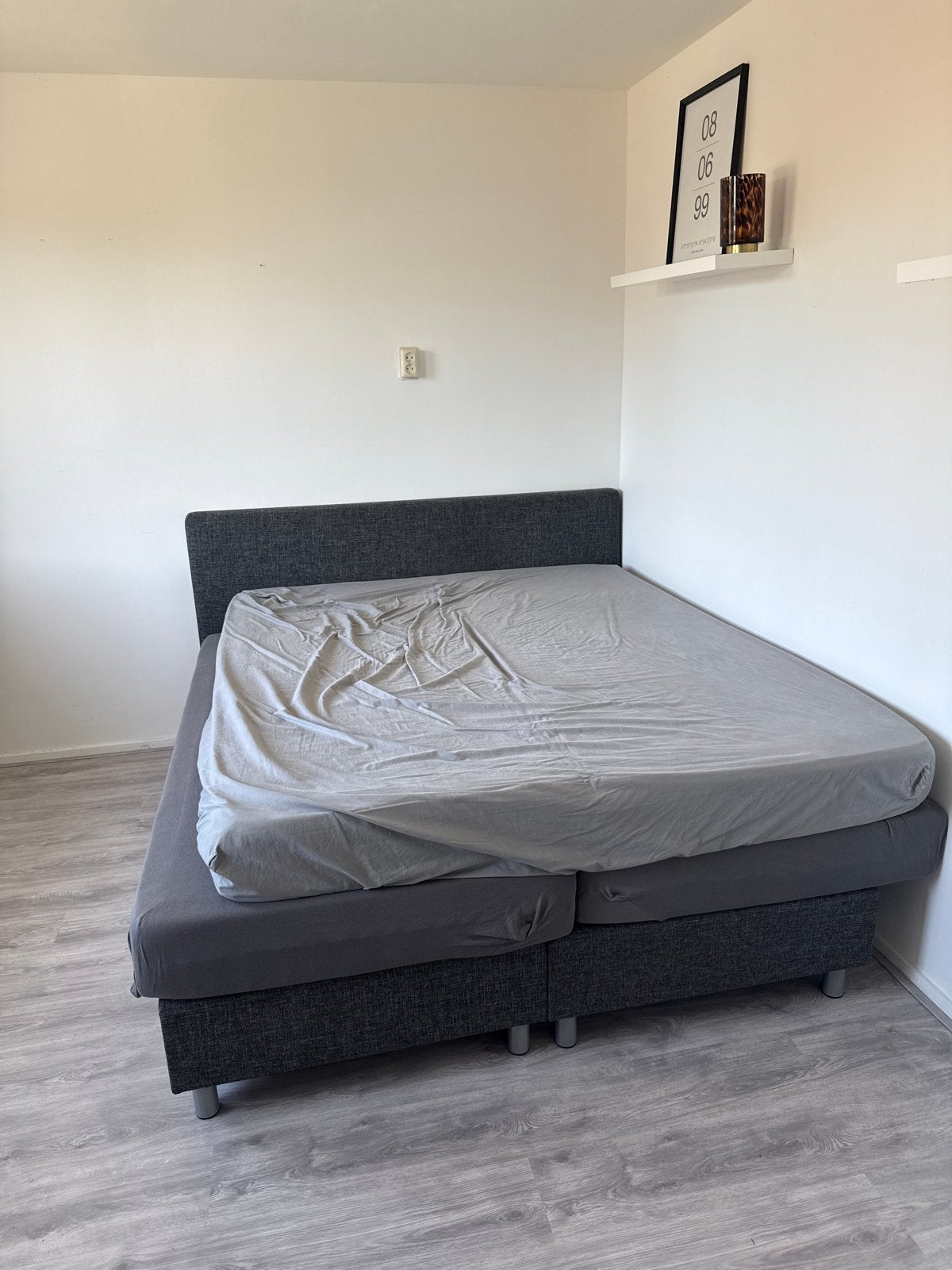 Boxspring 160 cm - Gaat weg wegens verhuizing, Ophalen, Gebruikt, Tweepersoons, 200 cm