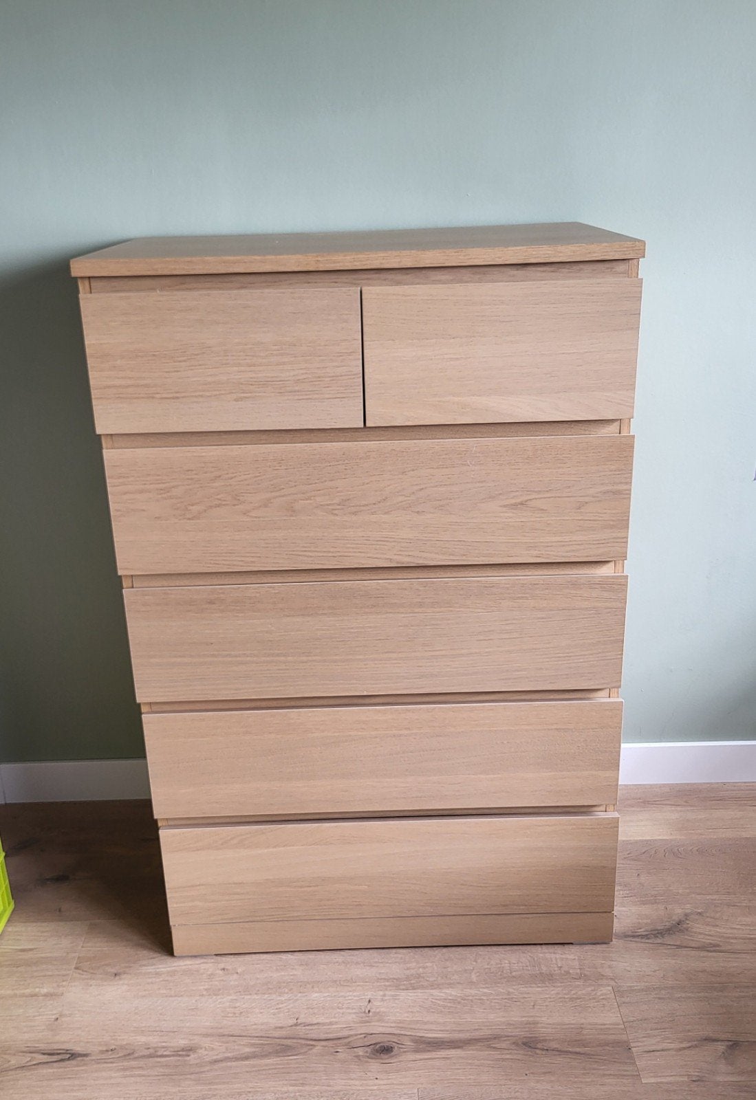 Ikea Malm ladekast met 6 lades - licht eiken, Huis en Inrichting, Kasten | Ladekasten, Ophalen, Gebruikt, 5 laden of meer, 100 tot 150 cm