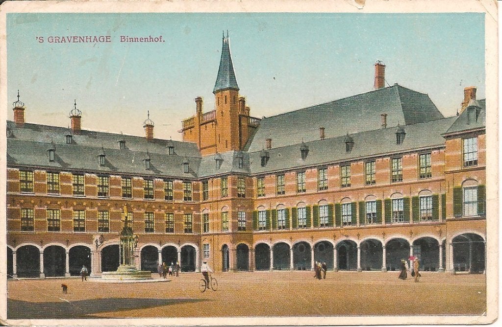 Oude Ansichtkaart 's-Gravenhage Binnenhof, Ophalen of Verzenden, 1920 tot 1940, Gelopen, Zuid-Holland