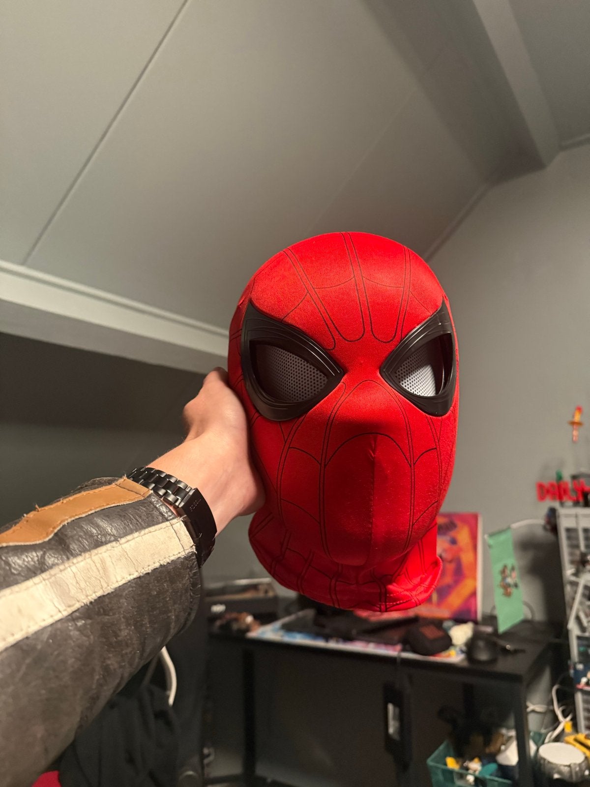 Spider-Man masker - Realistisch cosplay accessoire, Ophalen of Verzenden, Zo goed als nieuw, Accessoires