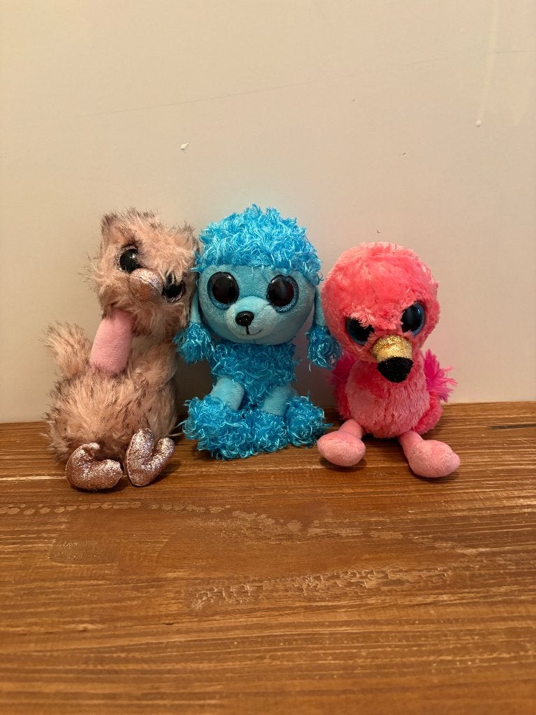 Set van drie kleine knuffels, Overige karakters, Overige typen, Ophalen of Verzenden, Zo goed als nieuw