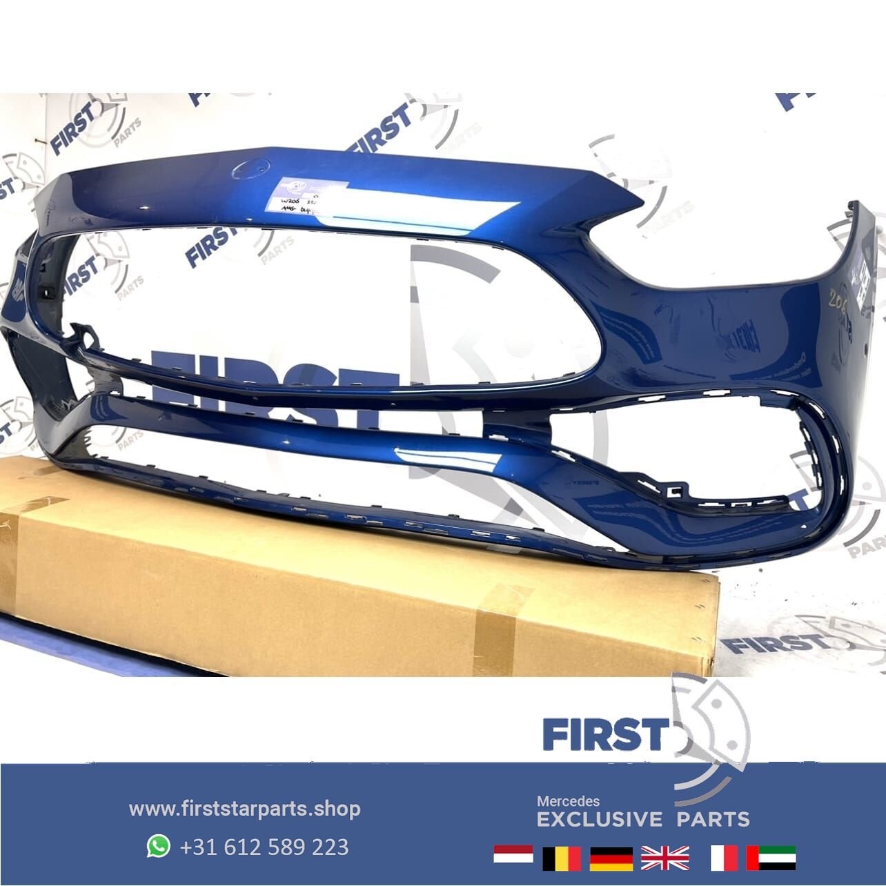 W206 S206 C43 C53 AMG VOORBUMPER 2021-2026 BLAUW Mercedes C, Auto-onderdelen, Gebruikt, -, Voor, Ophalen of Verzenden
