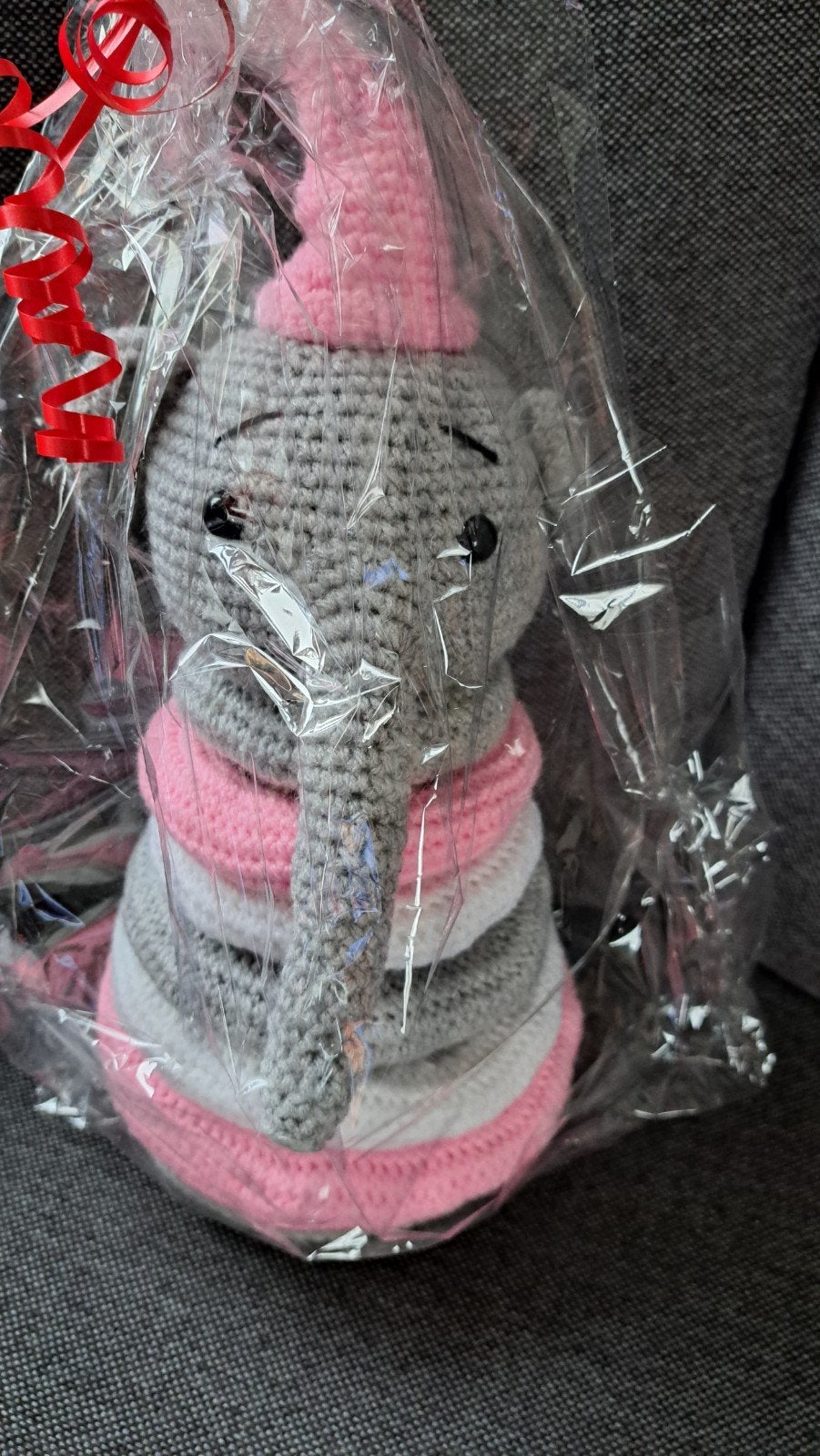 Schattige handgemaakte gehaakte olifant - Kraamcadeau, Ophalen of Verzenden