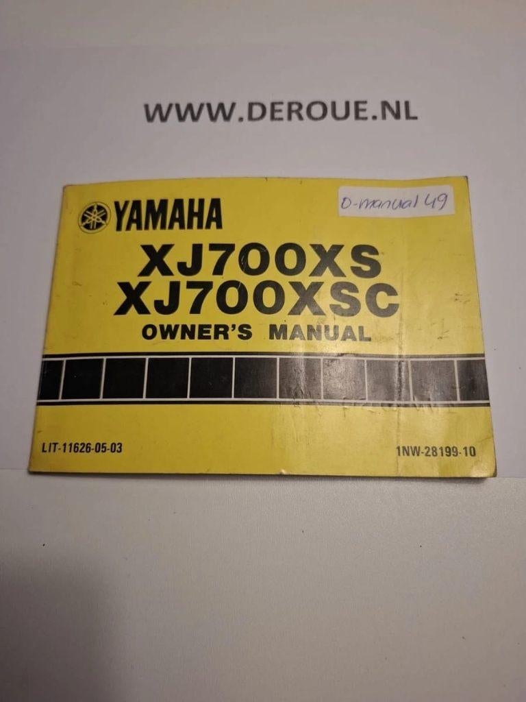 49 0WNERS MANUAL YAMAHA XJ700XS 1985 USED, Motoren, Ophalen of Verzenden, Yamaha