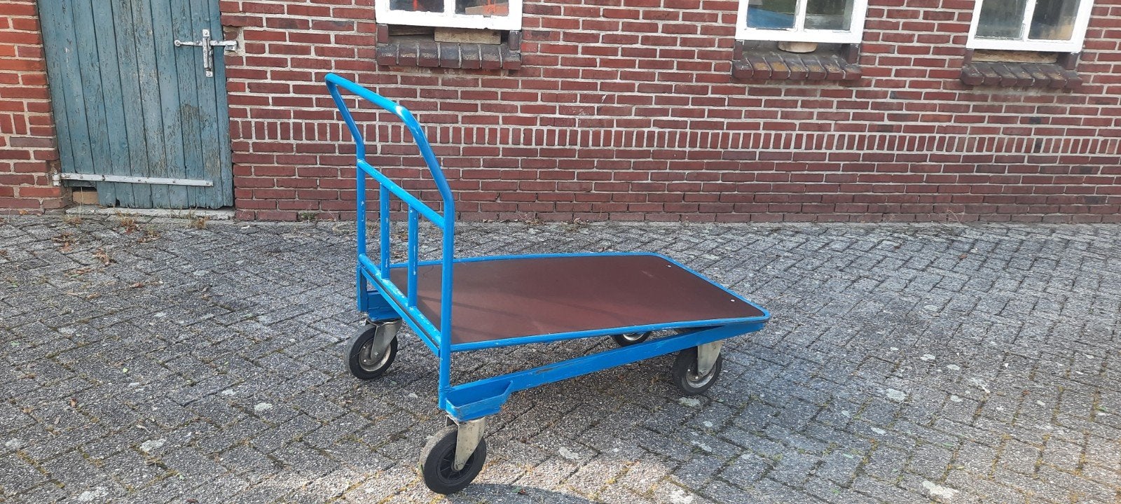 Platformwagen/transportkar/magazijnkar/plateauwagen/kar, Ophalen, Gebruikt