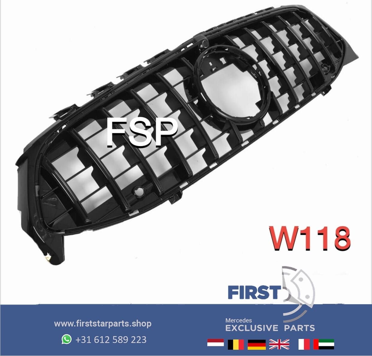 W118 C118 X118 CLA KLASSE 35 AMG GT GRIL 2019-2022 CLA35 AMG, Gebruikt, -, Ophalen of Verzenden, -
